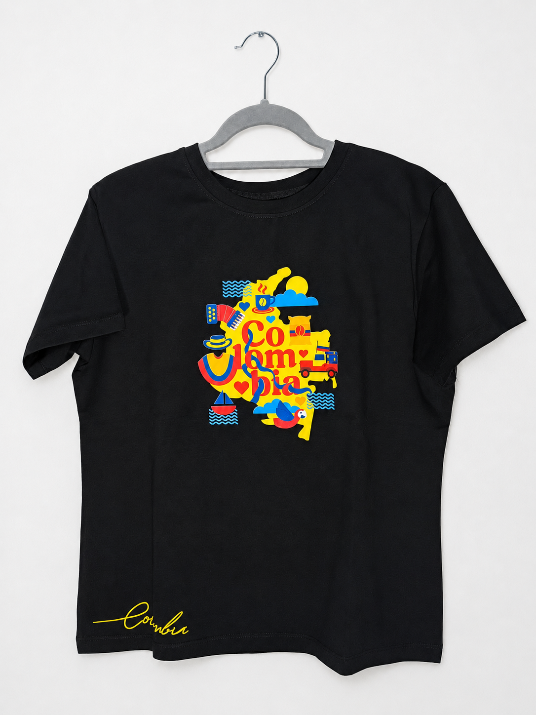 Camiseta Colombia Diseño Patriótico Unisex